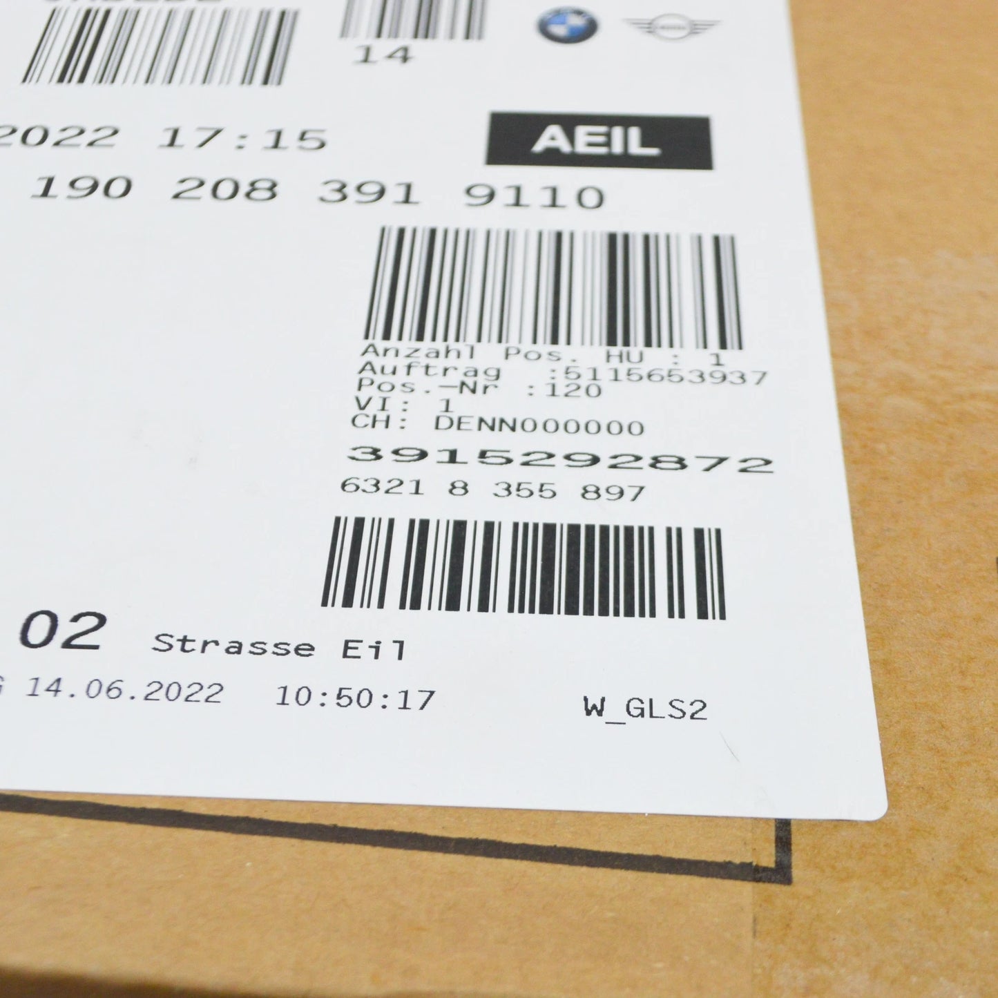 NEW BMW E34 WAGON REAR LIGHT IN TRUNK LID LEFT 8355897 63218355897 ORIGINAL