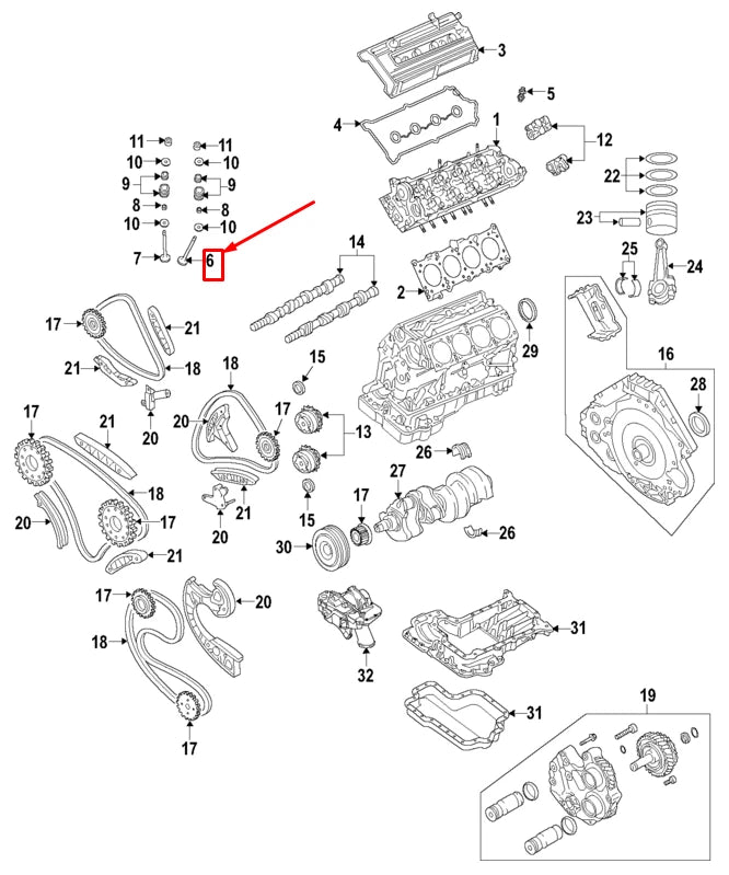 NEW AUDI A4 B7 ENGINE INTAKE VALVE 079109601B ORIGINAL