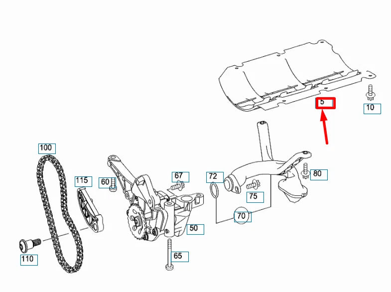 NEW MERCEDES-BENZ C W204 OIL DEFLECTOR A2720140666 ORIGINAL