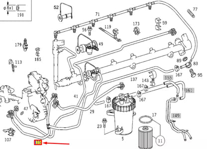 NEW MERCEDES-BENZ E W210 FUEL PIPE A6130702132