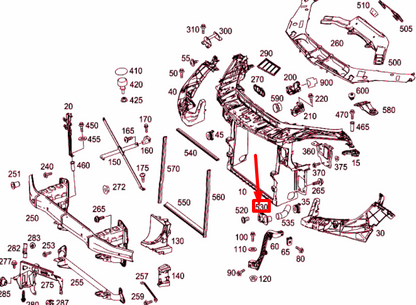 new mercedes-benz gls x166 front left air duct a1665050461 original