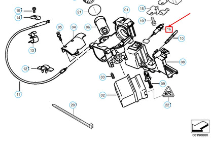 NEW BMW 5 E39 STEERING LOCK CARBON PIN 32311091732 1091732 ORIGINAL