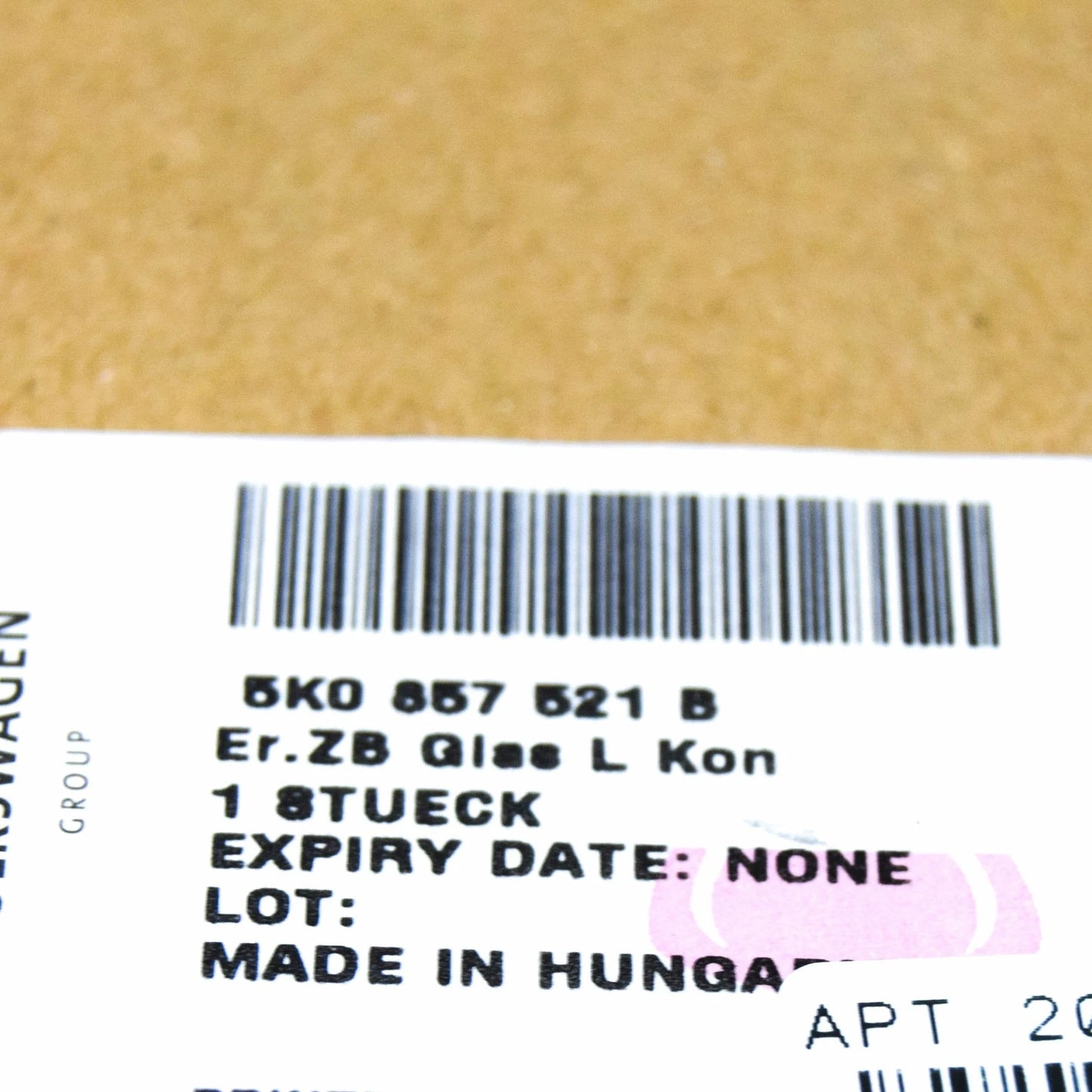 NEW VW GOLF MK6 LEFT WING MIRROR GLASS HEATED 5K0857521B 2010