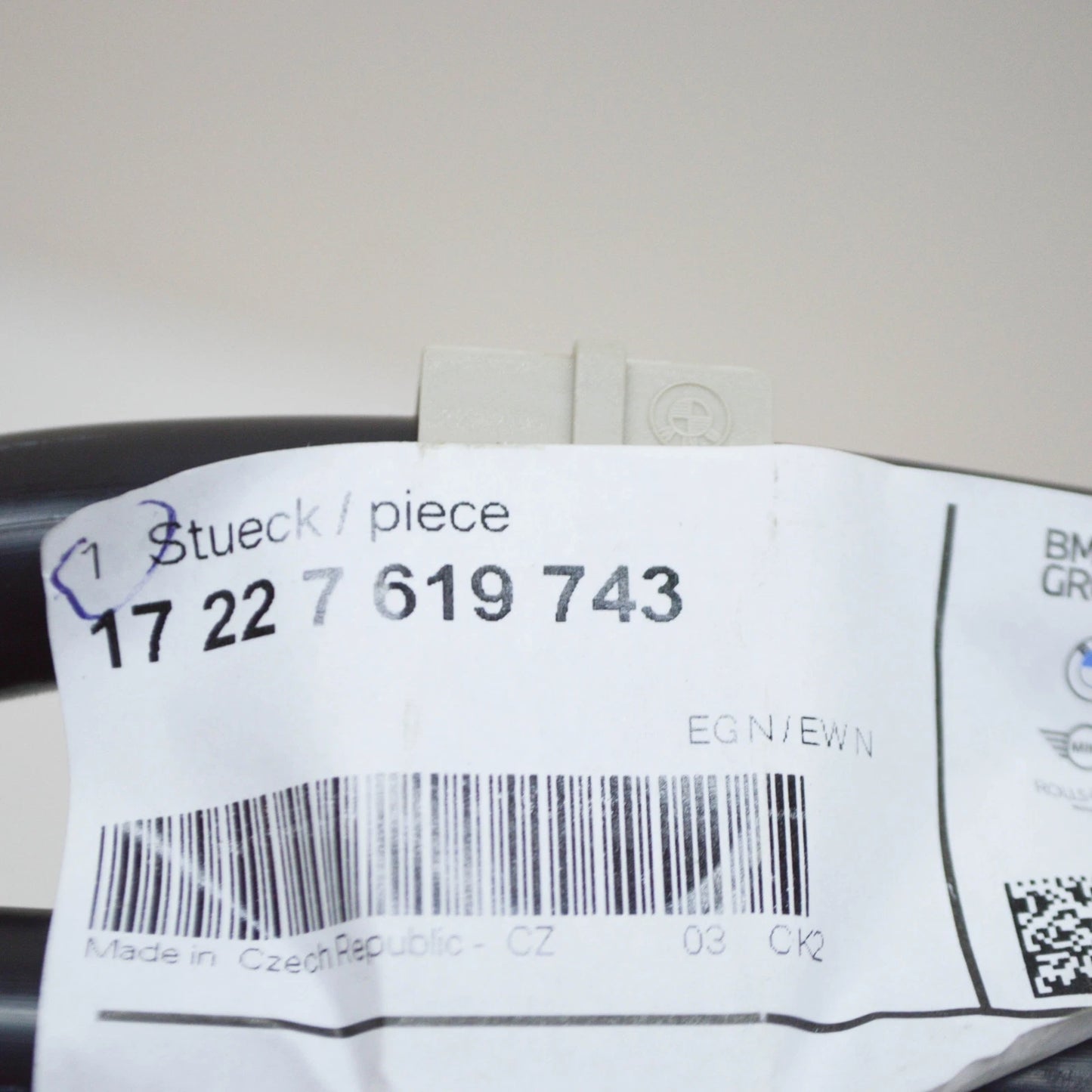 NEW BMW 5 F10 AUTOMATIC TRANSMISSION OIL COOLER TUBE 7619743 17227619743