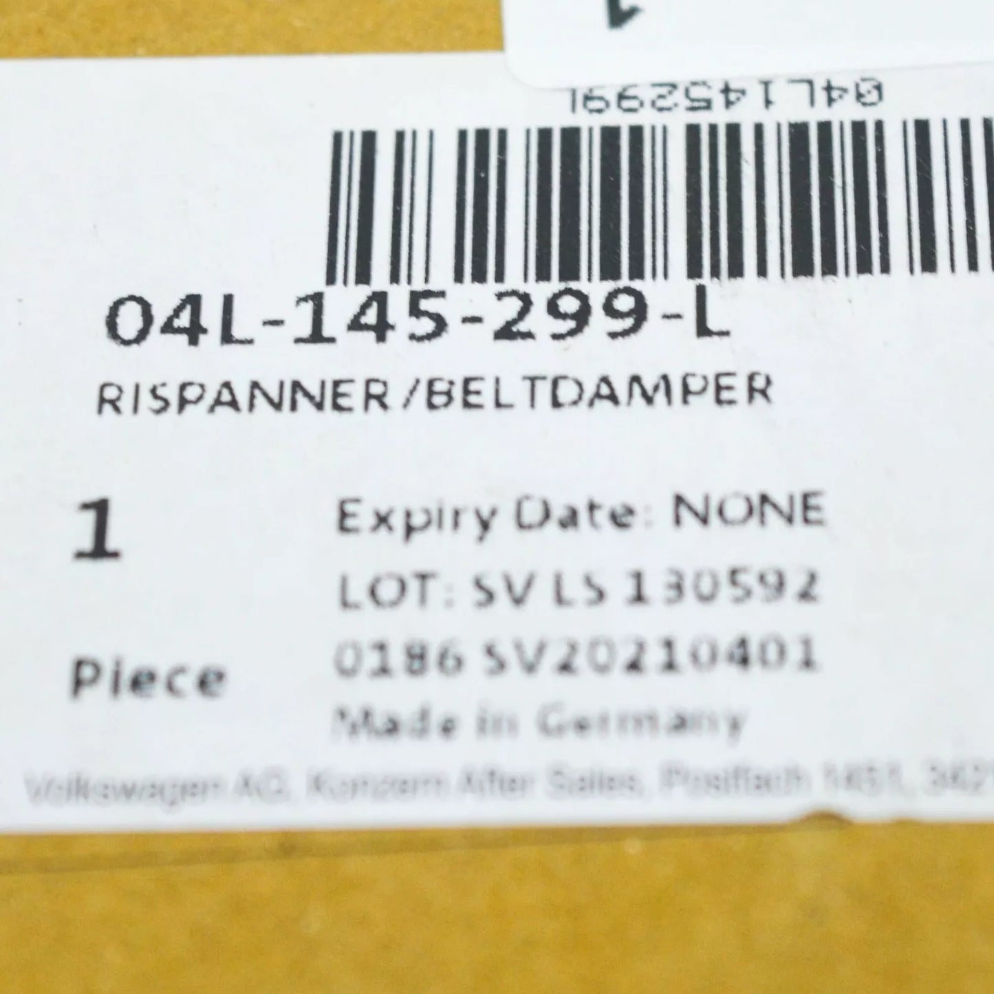 NEW VW TRANSPORTER T6 ENGINE V-RIBBED BELT TENSIONER 04L145299L