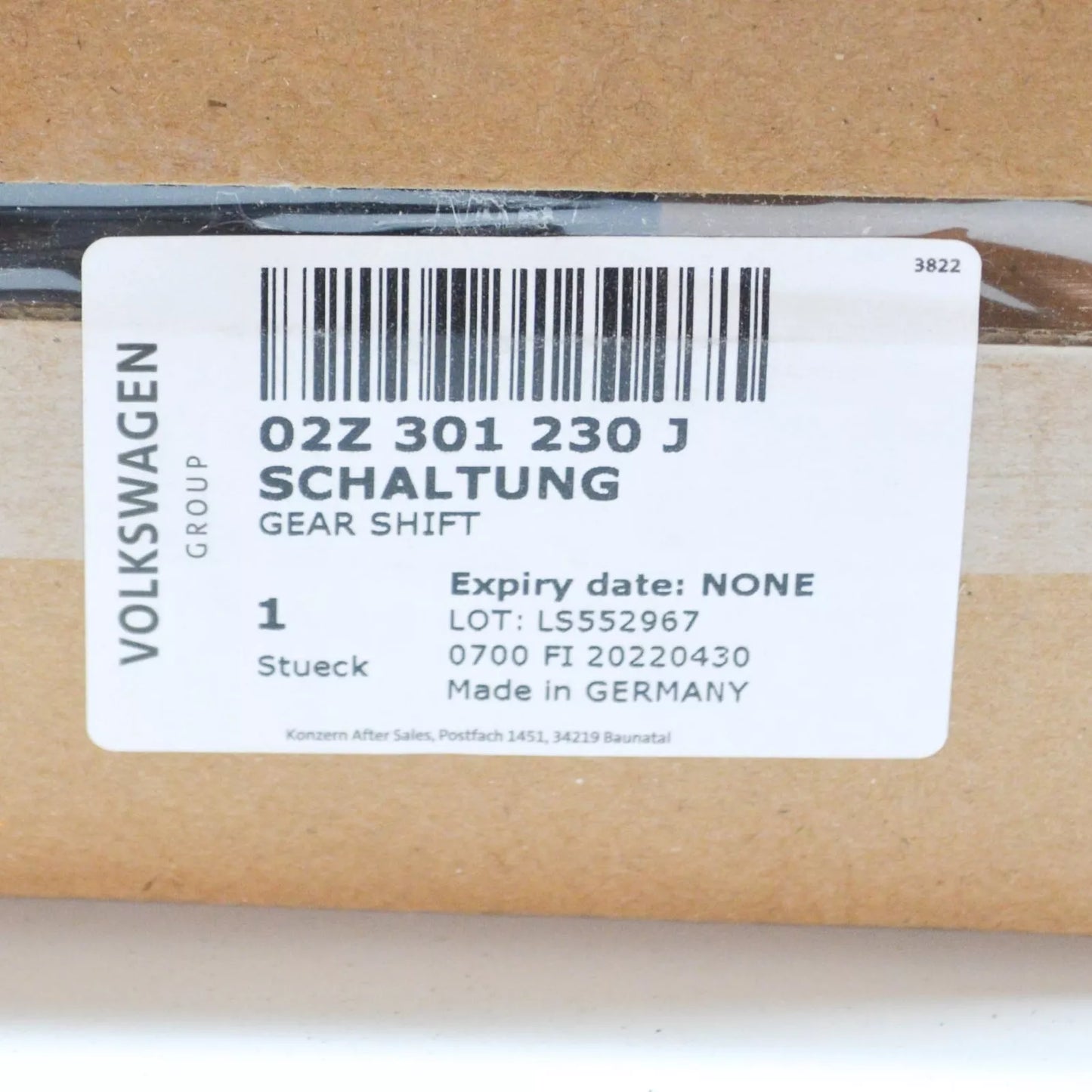 NEW VOLKSWAGEN TRANSPORTER T5 GEARBOX SWITCH UNIT 02Z301230J ORIGINAL