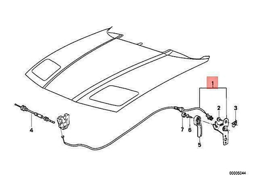 NEW BMW E31 840CI 840I 850CI 850CSI COUPE ENGINE HOOD MECHANISM 51231970034