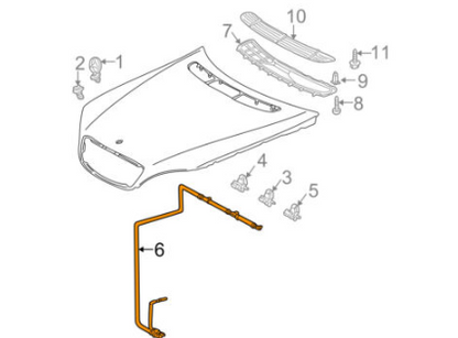 NEW MB CL C215 WINDSHIELD WASHER CONNECTOR HOSE A2208601292 ORIGINAL