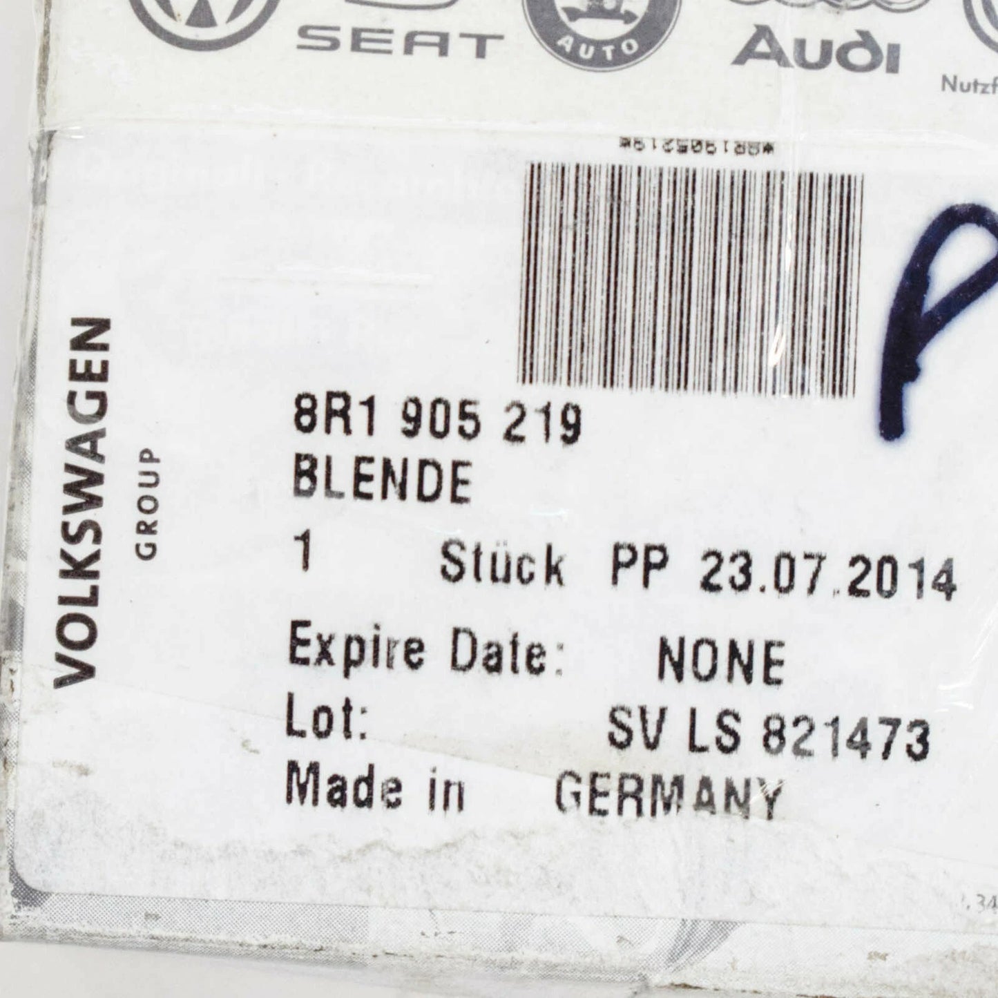 NEW AUDI Q5 8R IGNITION LOCK COVER TRIM LHD 8R1905219 2011 ORIGINAL