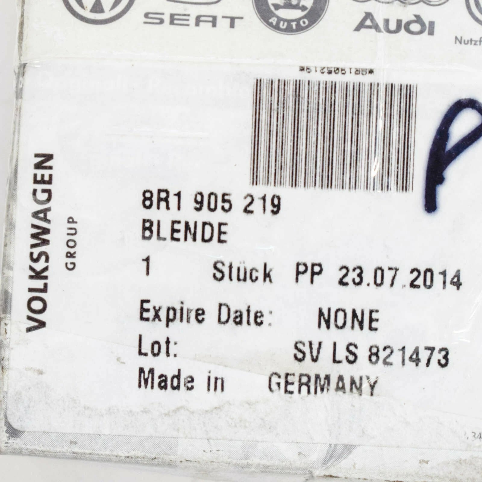 NEW AUDI Q5 8R IGNITION LOCK COVER TRIM LHD 8R1905219 2011 ORIGINAL