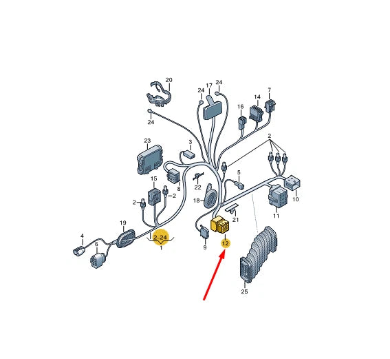 NEW VW TRANSPORTER VI T6 FLAT CONTACT HOUSING 12 PIN 6Q0971633A