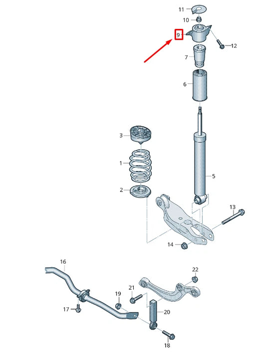 NEW VW TOUAREG CR REAR SHOCK ABSORBER BEARING 4M4513353E