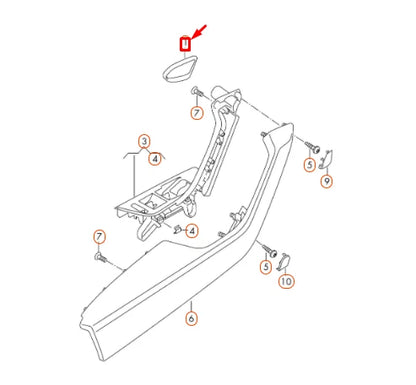 NEW VW PASSAT B8 FRONT LEFT DOOR PULL HANDLE TRIM RING 3G0867061A3Q7 ORIGINAL