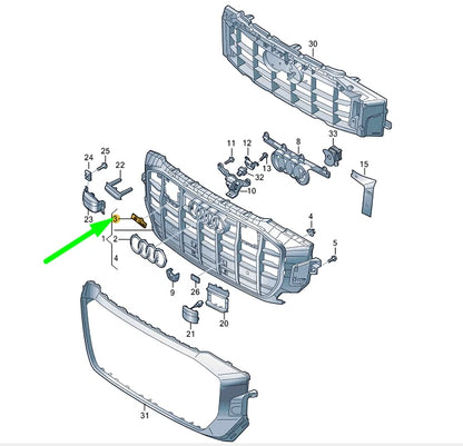 NEW AUDI Q8 4MN RADIATOR GRILLE SQ8 BADGE INSCRIPTION 4M8853748T94 ORIGINAL