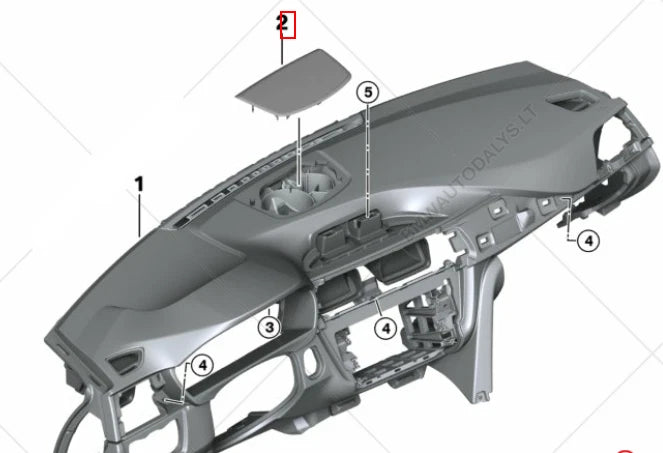 NEW BMW 3 F30 FRONT DASHBOARD CENTER SPEAKER COVER 51459381043 ORIGINAL