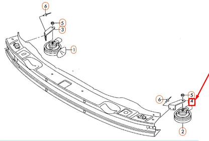 NEW AUDI A4 B8 LEFT HIGH NONE HORN SPRING SHACKLE 8T0951229C ORIGINAL
