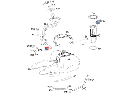 NEW MERCEDES-BENZ G W463 FUEL HOSE A4634762600 ORIGINAL