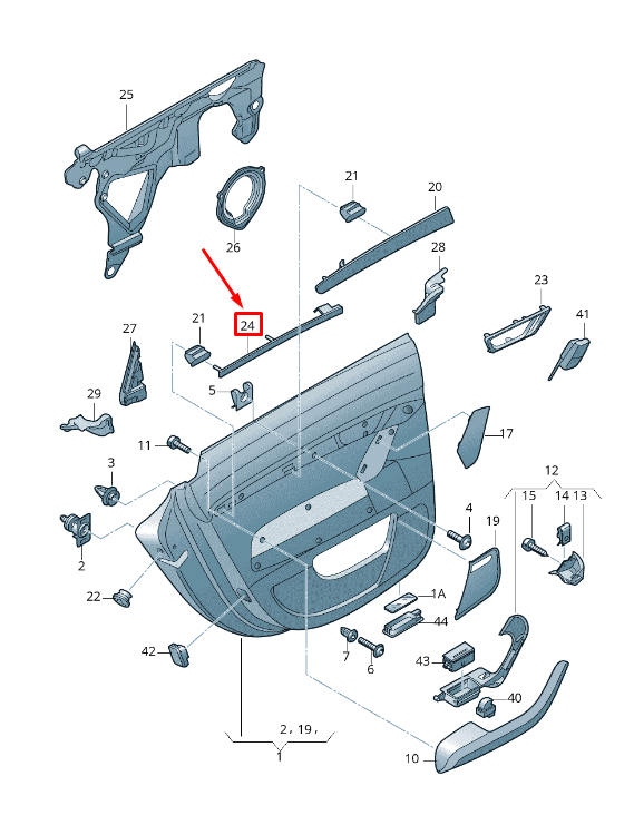 new audi a6 avant c6 rear left roller blind courtesy light 4f0919177b original