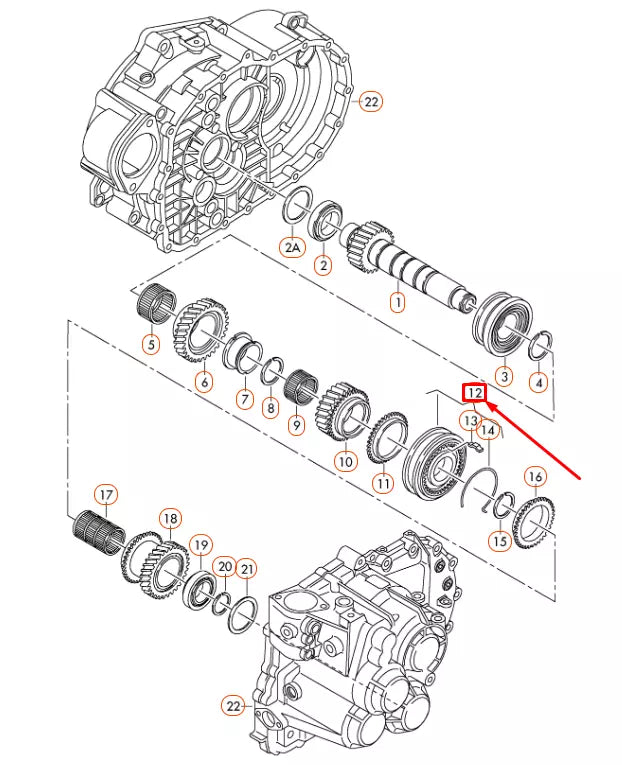 NEW AUDI A1 8X 5TH/6TH GEAR SYNCHRONIZING HUB 02M311241C ORIGINAL