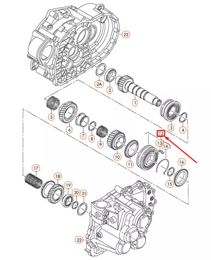 NEW AUDI A1 8X 5TH/6TH GEAR SYNCHRONIZING HUB 02M311241C ORIGINAL