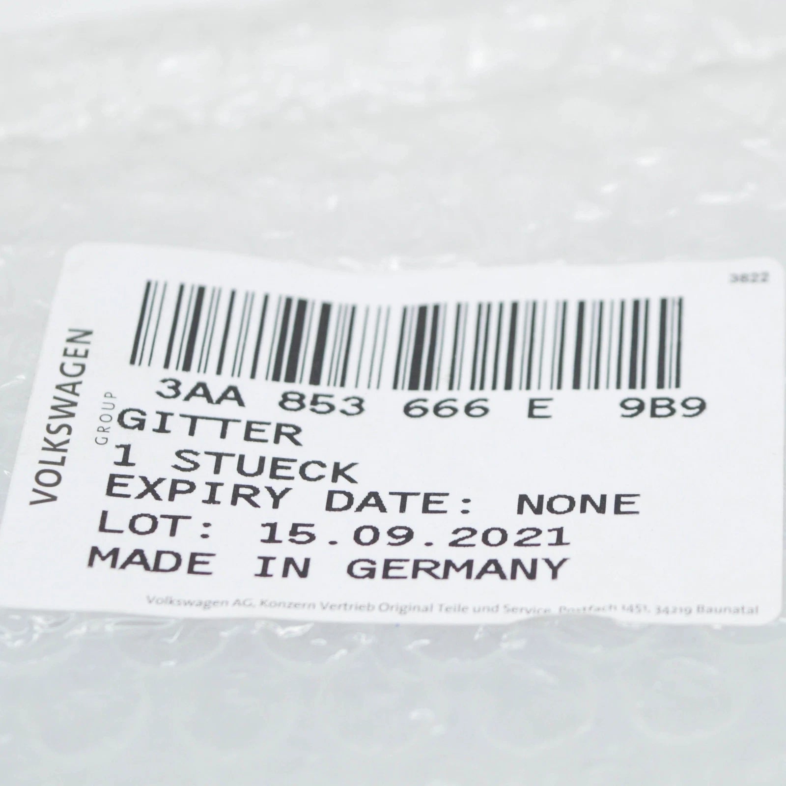 NEW VW PASSAT B7 FRONT BUMPER RIGHT AIR VENT GRILLE R-LINE 3AA853666E9B9