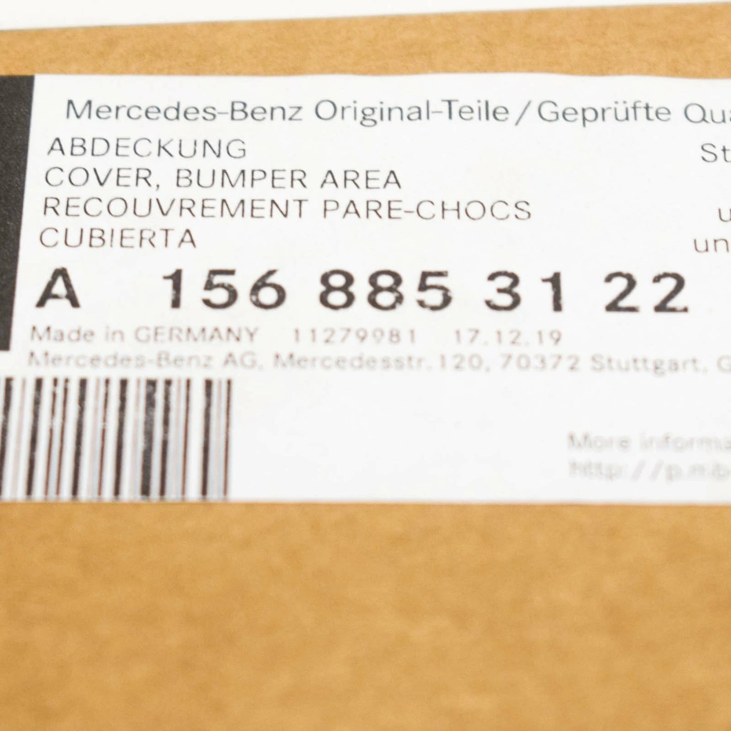 NEW MERCEDES-BENZ GLA X156 FRONT BUMPER CENTRAL GRILLE A1568853122