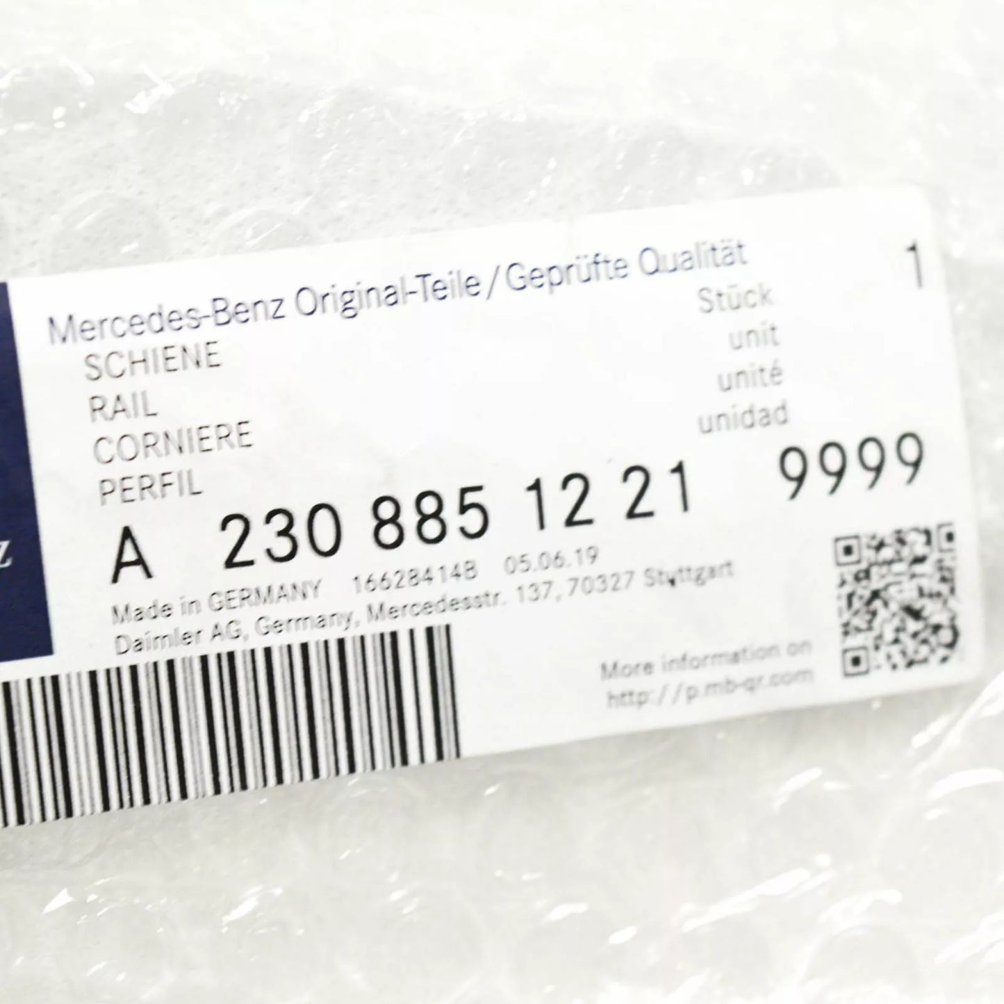 NEW MERCEDES-BENZ SL R230 FRONT BUMPER RIGHT PTS RAIL A23088512219999