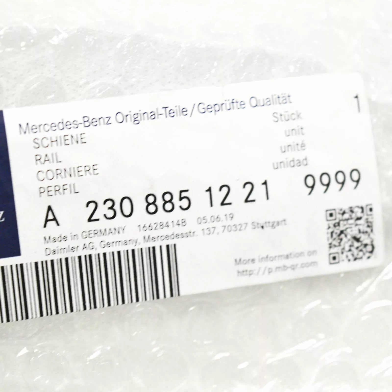 NEW MERCEDES-BENZ SL R230 FRONT BUMPER RIGHT PTS RAIL A23088512219999