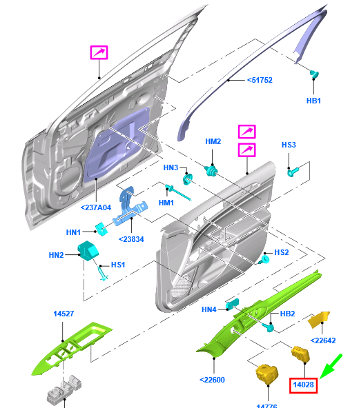 new ford mondeo mk5 central front door switch rhd 5132526 original