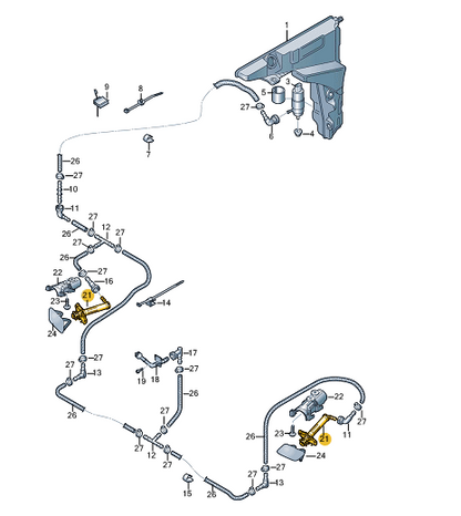 NEW AUDI A7 4K8 LEFT SIDE HEADLIGHT WASHER LIFT CYLINDER 4K8955101 ORIGINAL