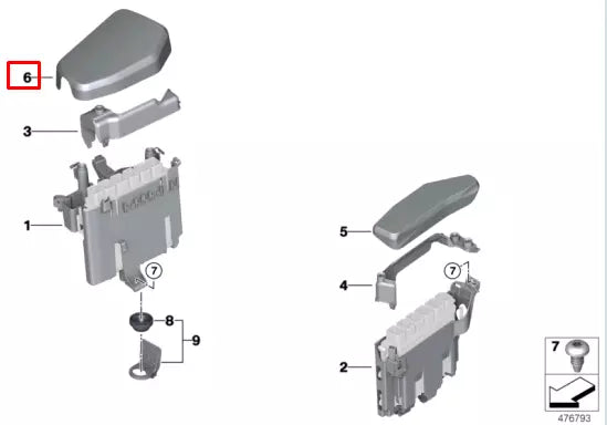 NEW BMW 5 G30 ENGINE CONTROL MODULE COVER 12908658374 8658374 ORIGINAL