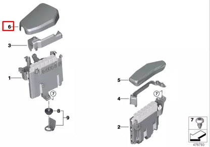 NEW BMW 5 G30 ENGINE CONTROL MODULE COVER 12908658374 8658374 ORIGINAL