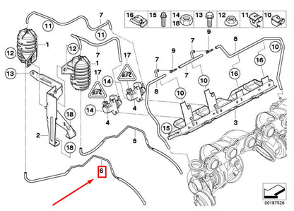 NEW BMW 3 COUPE E92 VACUUM PIPE 11657565963 7565963 ORIGINAL