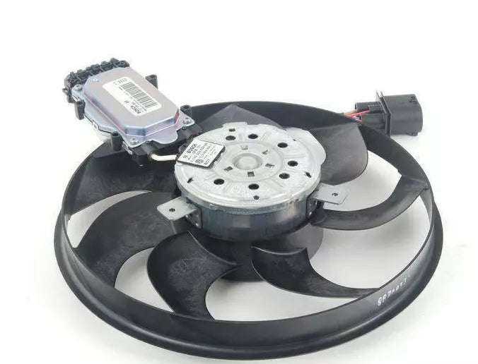 NEW AUDI Q7 4L LEFT RADIATOR FAN WITH CONTROL UNIT 7L0959455F ORIGINAL