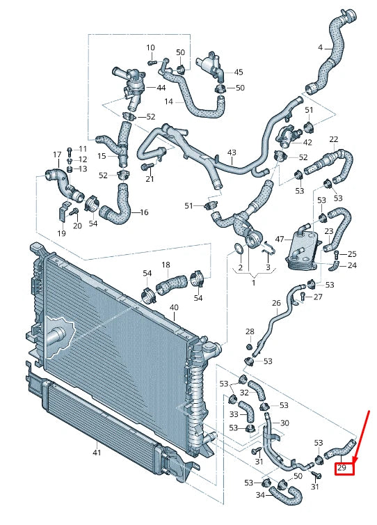 NEW AUDI RSQ3 8U ENGINE COOLANT HOSE 8U0121472