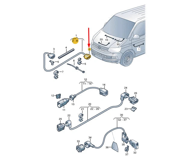NEW VW TRANSPORTER VI T6 FUEL PUMP WIRING FLAT CONTACT HOUSING 6N0973755