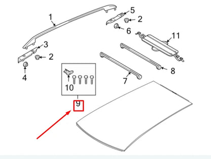 NEW VW TIGUAN 5N MK1 ROOF BASE SUPPORT BOLT TAMPER PROOF SET 3C9860030