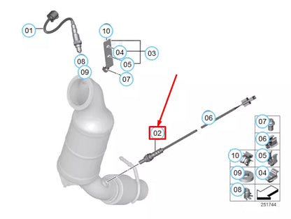 NEW BMW 1 F21 LAMBDA OXYGEN SENSOR 11787599942 7599942 ORIGINAL