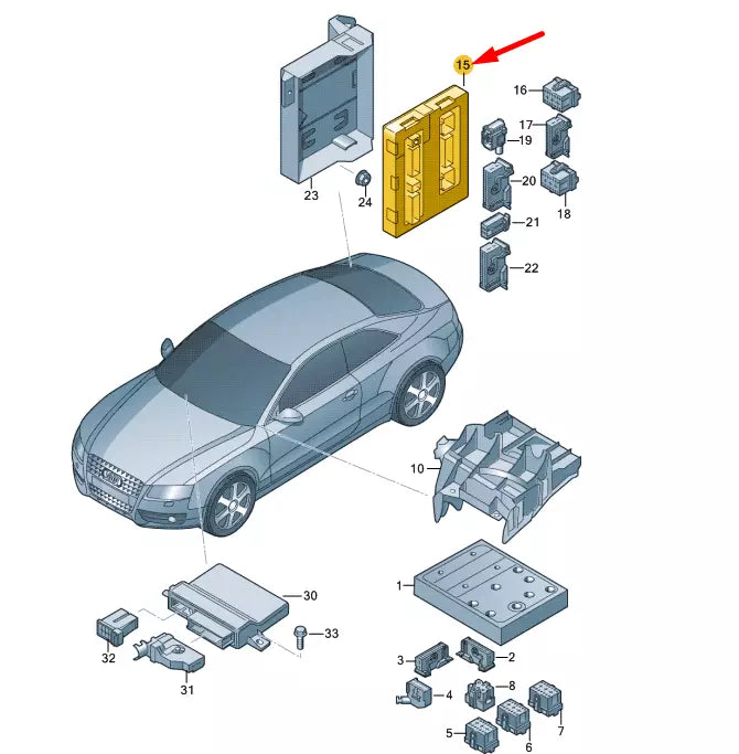 NEW AUDI A4 B8 CONVENIENCE SYSTEM CONTROL UNIT 8K0907064CT ORIGINAL