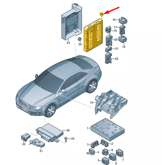 NEW AUDI A4 B8 CONVENIENCE SYSTEM CONTROL UNIT 8K0907064CT ORIGINAL