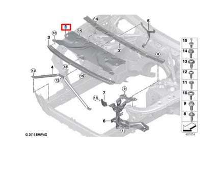 NEW BMW 5 F90 FRONT CROSSLINK 51647383855 ORIGINAL