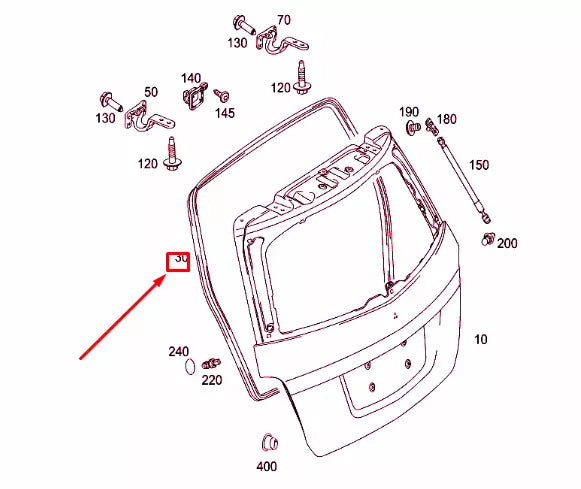 NEW MERCEDES-BENZ GLK X204 REAR PANEL DOOR SEAL A2047400478 ORIGINAL