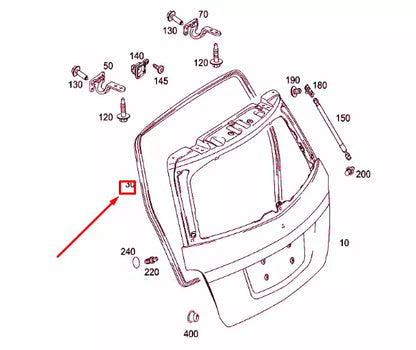 NEW MERCEDES-BENZ GLK X204 REAR PANEL DOOR SEAL A2047400478 ORIGINAL