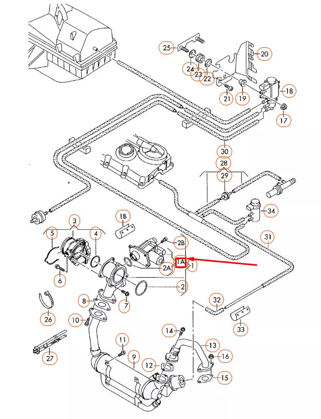 NEW AUDI A3 8P EXHAUST RECIRCULATION VALVE 03G131502B ORIGINAL