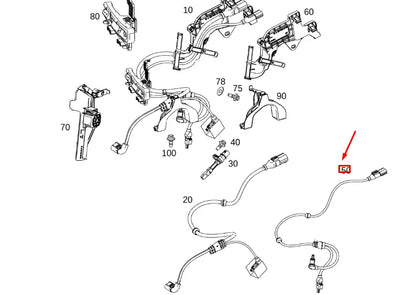 NEW MB GLE W167 REAR RIGHT DAMPER ADJUSTMENT WIRING HARNESS A1675405218 ORIGINAL