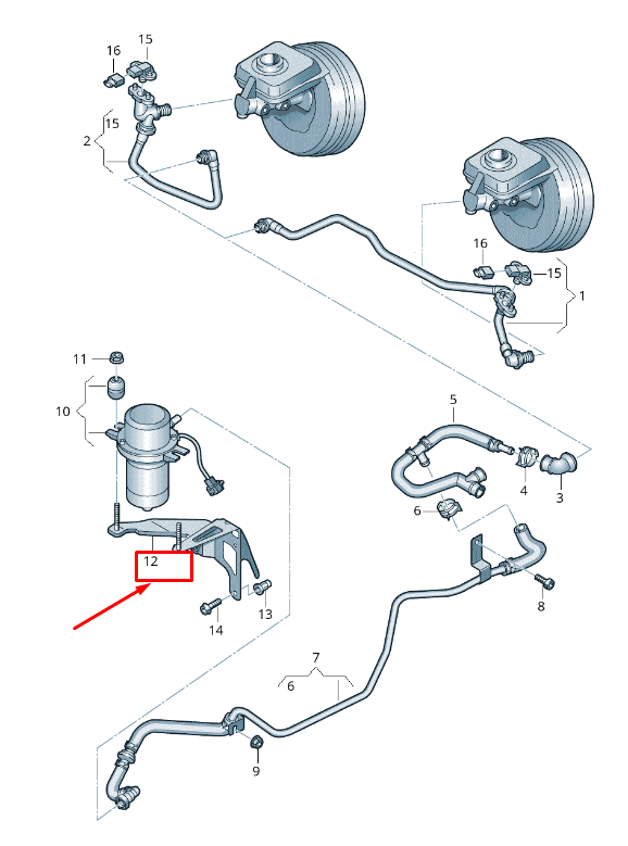 new audi a6 c7 brake electric vacuum pump bracket 4g0612023a original