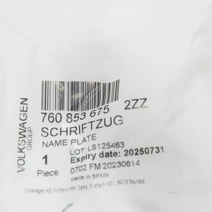 NEW VOLKSWAGEN TOUAREG CR REAR 'V6' EMBELM BADGE 7608536752ZZ ORIGINAL