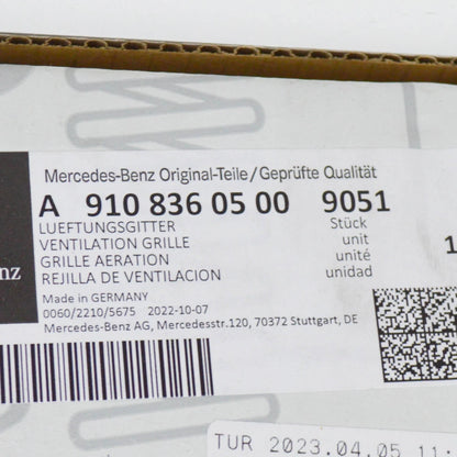 NEW MB SPRINTER W907 ENGINE HOOD RIGHT GRILLE LHD A91083605009051 ORIGINAL