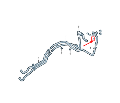 new vw golf vii 5g mk7 coolant feed hose 5q0815369a original