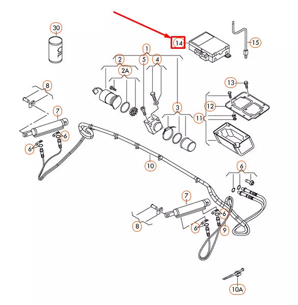 NEW AUDI TT 8J REAR RIGHT CONVERTIBLE ROOF CONTROL UNIT 8J7959255D ORIGINAL